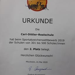 Carl-Dittler-Realschule ausgezeichnet
